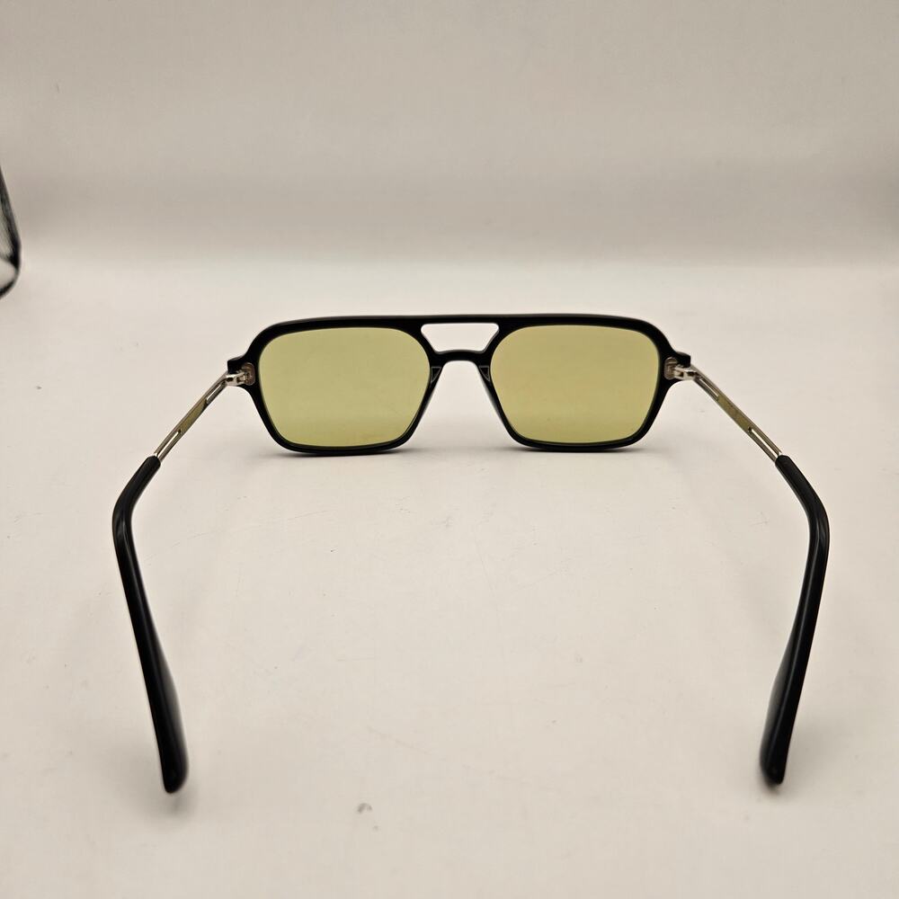 GENTLE MONSTER KINGS 01 BLACK SILVER YELLOW TINT SUNGLASSES KOREA - Picture 4 of 7